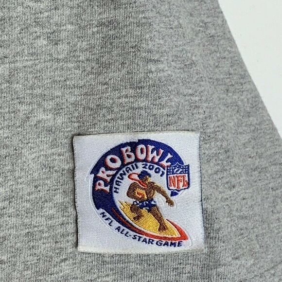 Happy Shirts Pro Bowl Hawaii Heather Gray T-Shirt Size Large 2001 NFL Football - Picture 3 of 5